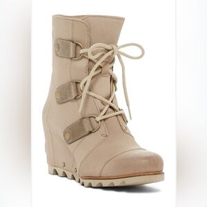 Sorel Joan of Arctic Women’s Wedge Mid Ankle Tan Boots size US 9